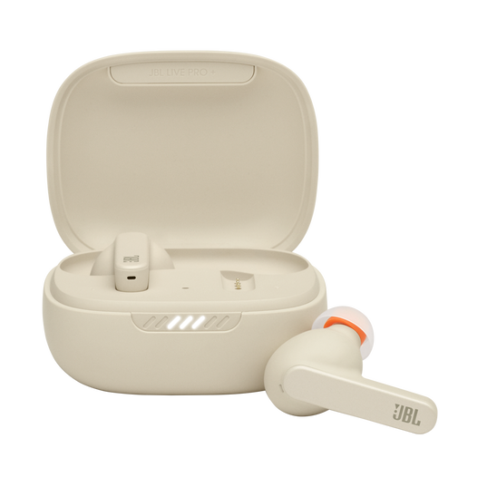 JBL Live Pro+ TWS - Beige - True wireless Noise Cancelling earbuds - Hero